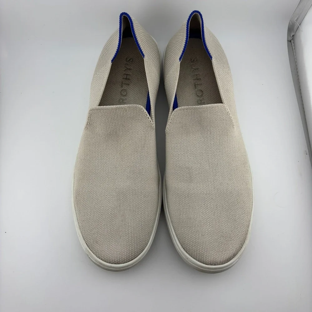 Rothy's The Sneaker 9.5 Sand Beige Sustainable Slip On Knit Shoes